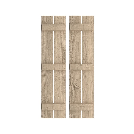 Rustic Two Board Spaced Board-n-Batten Rough Sawn Faux Wood Shutters, 11 1/2W X 84H
